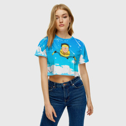 Женская футболка Crop-top 3D Марк Грэйсон   неуязвимый - фото 2