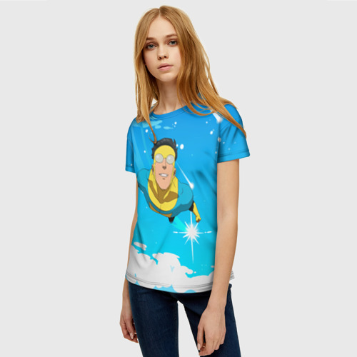 Женская футболка 3D с принтом Марк Грэйсон   неуязвимый, фото на моделе #1