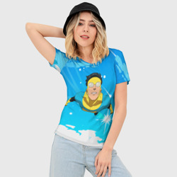 Женская футболка 3D Slim Марк Грэйсон   неуязвимый - фото 2