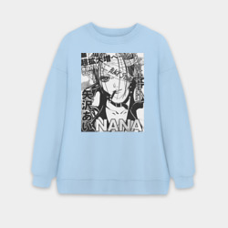 Женский свитшот oversize без начеса хлопок Nana