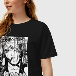 Женская футболка хлопок Oversize Nana - фото 2