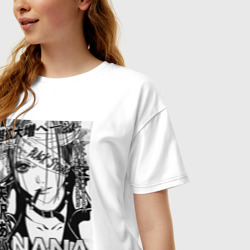 Женская футболка хлопок Oversize Nana - фото 2
