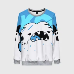 Женский свитшот 3D SK8 the Infinity. Скейт Ланги