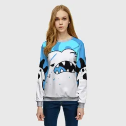 Женский свитшот 3D SK8 the Infinity. Скейт Ланги - фото 2