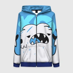 Женская толстовка 3D на молнии SK8 the Infinity. Скейт Ланги