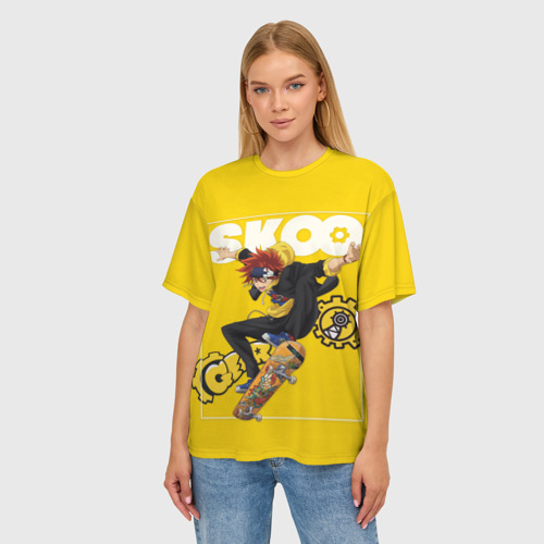 Женская футболка oversize 3D SK8 the Infinity, Реки Кян, цвет 3D печать - фото 3