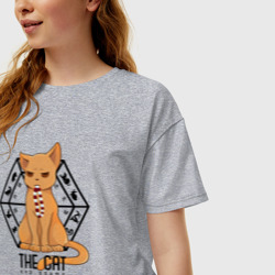 Женская футболка хлопок Oversize The Cat Kyo Sohma - фото 2