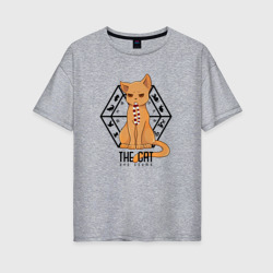 Женская футболка хлопок Oversize The Cat Kyo Sohma