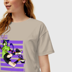 Женская футболка хлопок Oversize Скейт Бесконечность. Мия Тинэн - фото 2