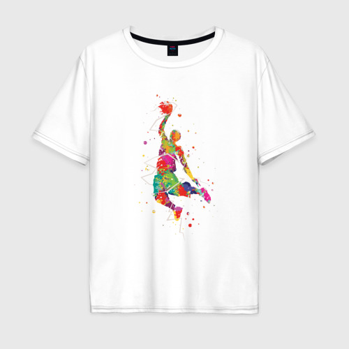 Мужская футболка хлопок Oversize Basketball Player