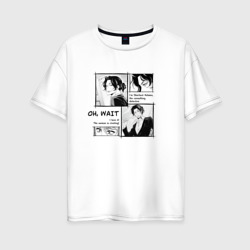 Oh wait Sherlock – Женская футболка хлопок Oversize с принтом купить со скидкой в -16%