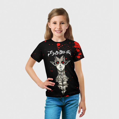 Детская футболка 3D с принтом Загред | Чёрный Клевер, вид сбоку #3