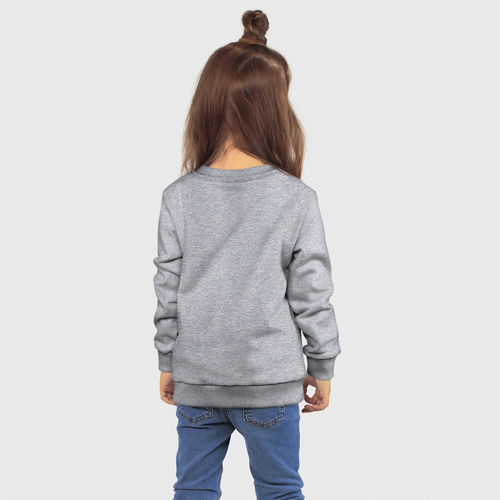 Детский свитшот хлопок Корги в кармане 02, цвет меланж - фото 4