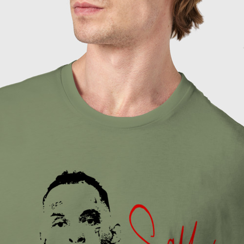 Мужская футболка хлопок Kizaru, цвет авокадо - фото 6