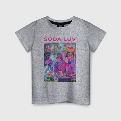 Детская футболка хлопок с принтом SODA LUV, вид спереди #2