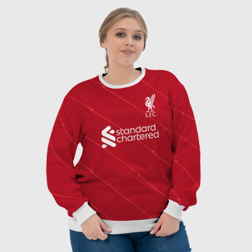 Женский свитшот 3D Салах Ливерпуль форма 2021-22, цвет 3D печать - фото 6
