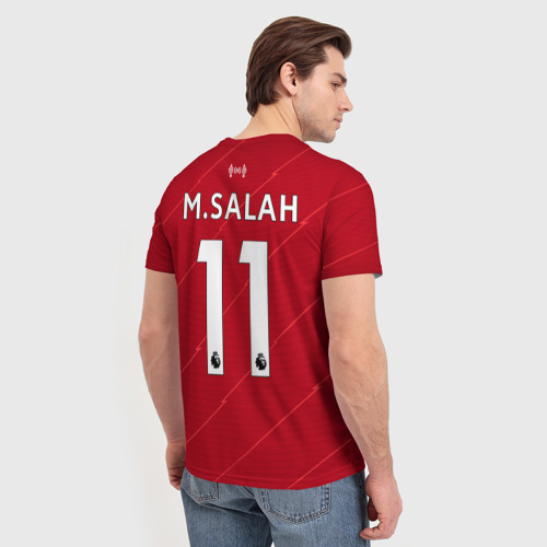 Мужская футболка 3D Салах Ливерпуль форма 2021/22, цвет 3D печать - фото 4