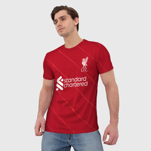 Мужская футболка 3D Салах Ливерпуль форма 2021/22, цвет 3D печать - фото 3