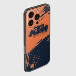 Чехол для iPhone 16 Pro силиконовый с защитой камеры KTM гранж - фото 2