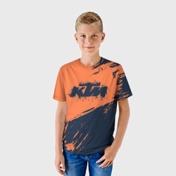 Детская футболка 3D KTM гранж - фото 2