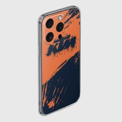 Чехол для iPhone 15 Pro Max силиконовый с защитой камеры KTM гранж - фото 2