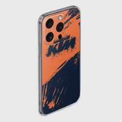 Чехол для iPhone 15 Pro силиконовый с защитой камеры KTM гранж - фото 2