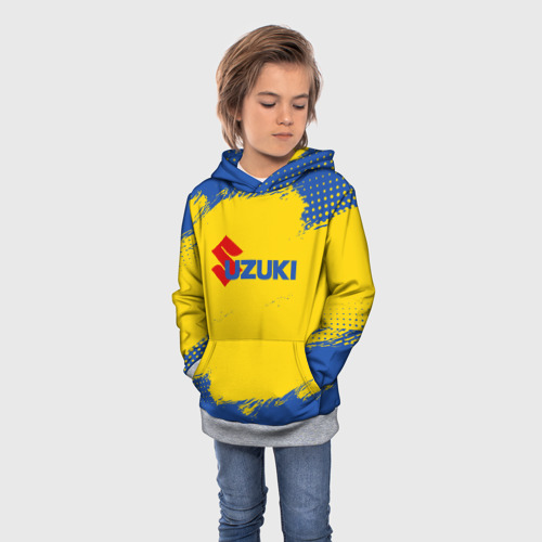 Детская толстовка 3D Suzuki Logo, цвет меланж - фото 3