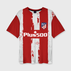 Женская футболка oversize 3D Суарес Атлетико форма 2021-22