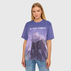 Женская футболка oversize 3D Для тебя бессмертный - фото 2