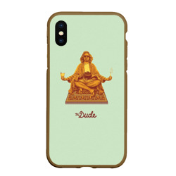 Чехол для iPhone XS Max матовый The Dude meditation