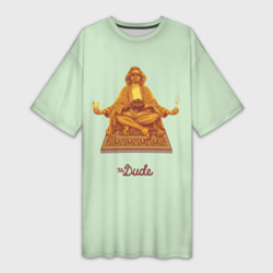 Платье-футболка 3D The Dude meditation