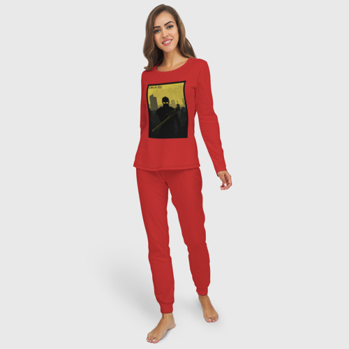 Женская пижама с лонгсливом хлопок Deus Ex MD, цвет красный - фото 3