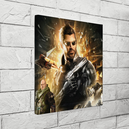 Холст квадратный Adam Jensen, цвет 3D печать - фото 3