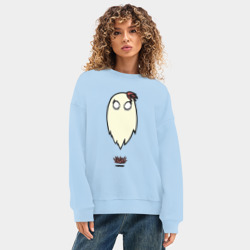 Женский свитшот oversize без начеса хлопок Приведение Венди - фото 2