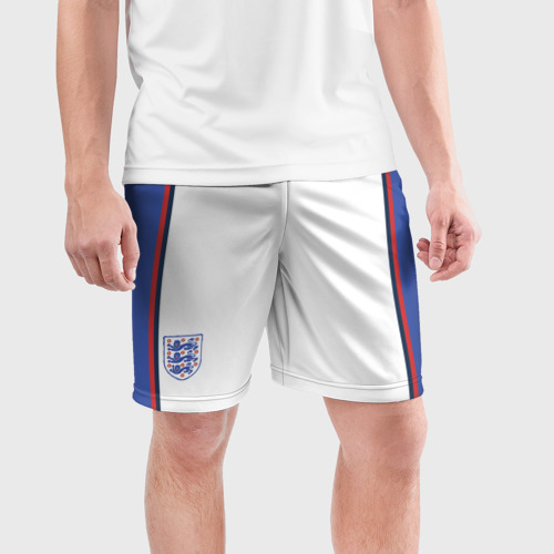 Мужские шорты спортивные Форма Домашняя Сборной Англии, цвет 3D печать - фото 3
