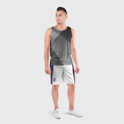 Мужские шорты спортивные Форма Домашняя Сборной Англии, цвет 3D печать - фото 4
