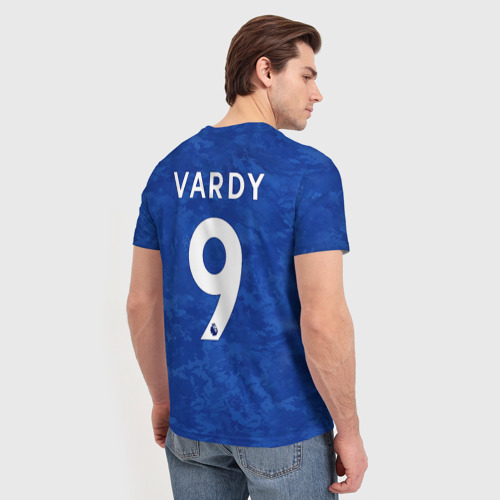 Мужская футболка 3D с принтом Варди Лестер форма 2021-2022, вид сзади #2