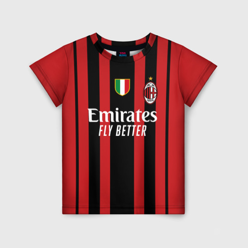 Детская футболка с принтом Ибрагимович Милан 2021-2022, вид спереди №1