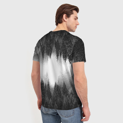 Мужская футболка 3D Клыки леса, цвет 3D печать - фото 4