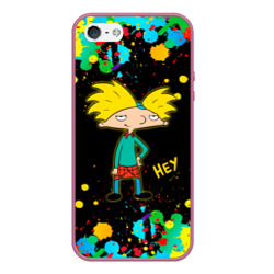 Чехол для iPhone 5/5S матовый Эй, Арнольд! Hey, Arnold