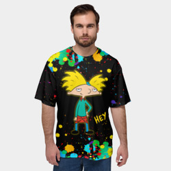 Мужская футболка oversize 3D Эй, Арнольд! Hey, Arnold - фото 2