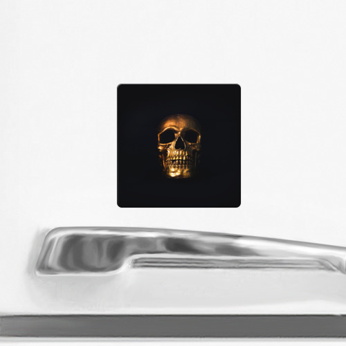 Магнит виниловый Квадрат Golden Skull - фото 2