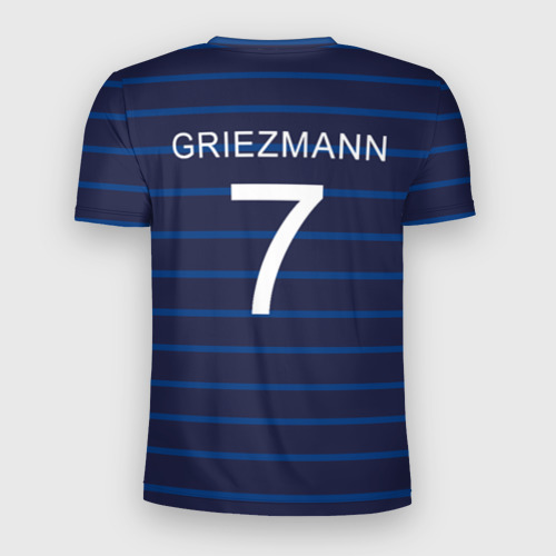 Мужская футболка 3D Slim с принтом Гризман футболист Франция, вид сзади #1