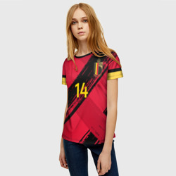 Женская футболка 3D+ Бельгия домашняя форма Мертенс - фото 2