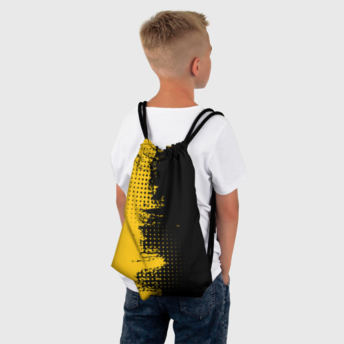 Рюкзак-мешок 3D Черно-желтый гранж - фото 4