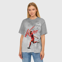 Женская футболка oversize 3D Harry Kane footballer - фото 2