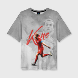 Женская футболка oversize 3D Harry Kane footballer