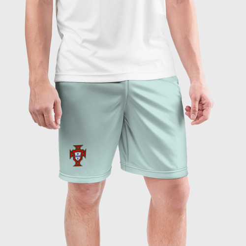 Мужские шорты спортивные Portugal away bottom, цвет 3D печать - фото 3