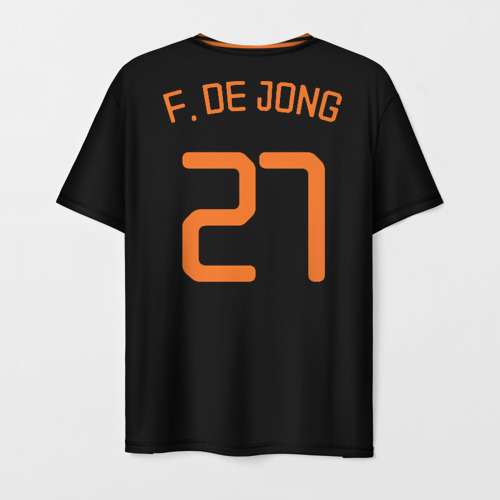 Мужская футболка 3D+ Нидерланды выездная форма. Де Йонг, цвет 3D печать - фото 2