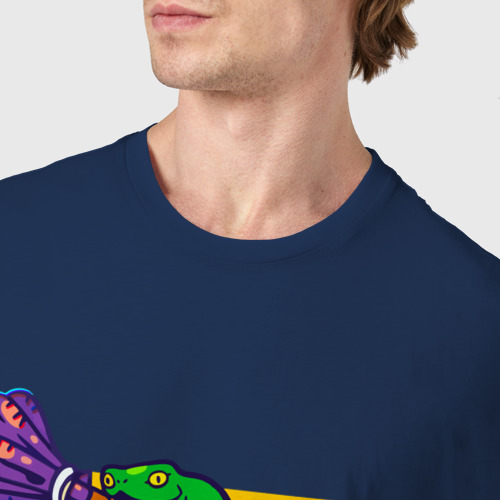Мужская футболка хлопок Gorgon Dusa Hades, цвет темно-синий - фото 6